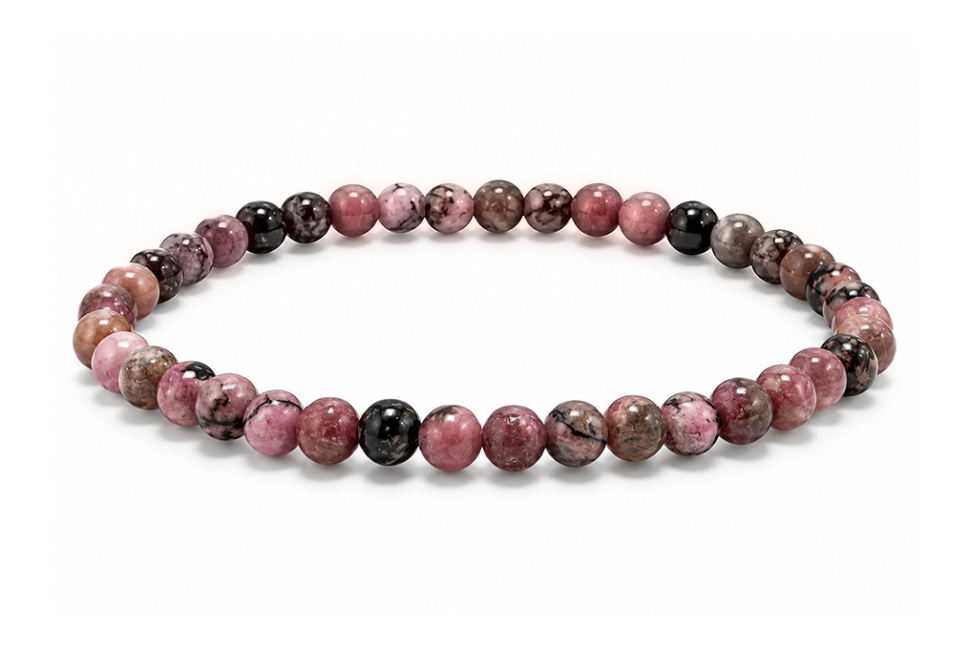 Weihrauch bei Rhodonit-Armband A 4mm Perlen|de