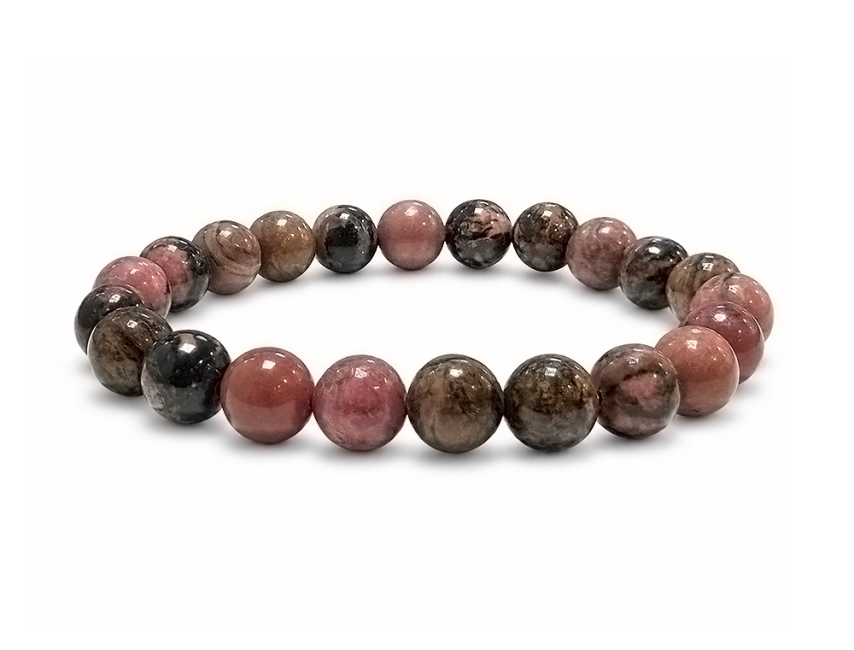 Weihrauch bei Rhodonit-Armband A 8mm Perlen