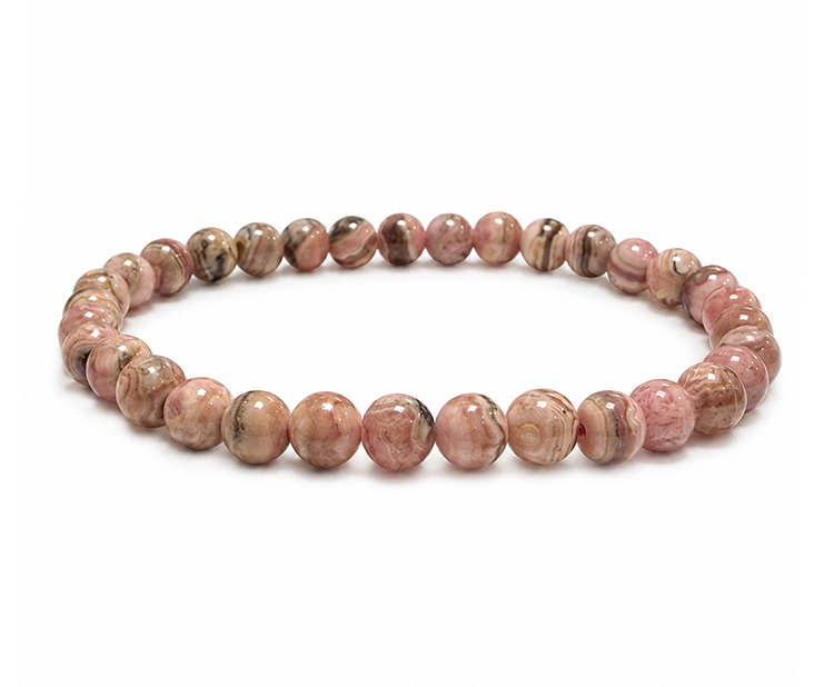 Weihrauch bei Argentinischer Rhodochrosit-Armband A 5-6mm Perlen