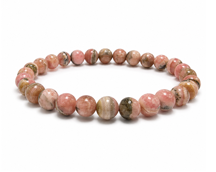 Weihrauch bei Argentinischer Rhodochrosit-Armband A 6-7mm Perlen