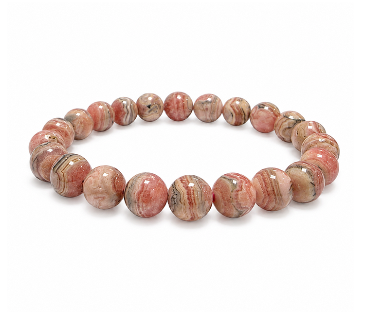 Weihrauch bei Armband Argentinischer Rhodochrosit A Perlen 8-9mm