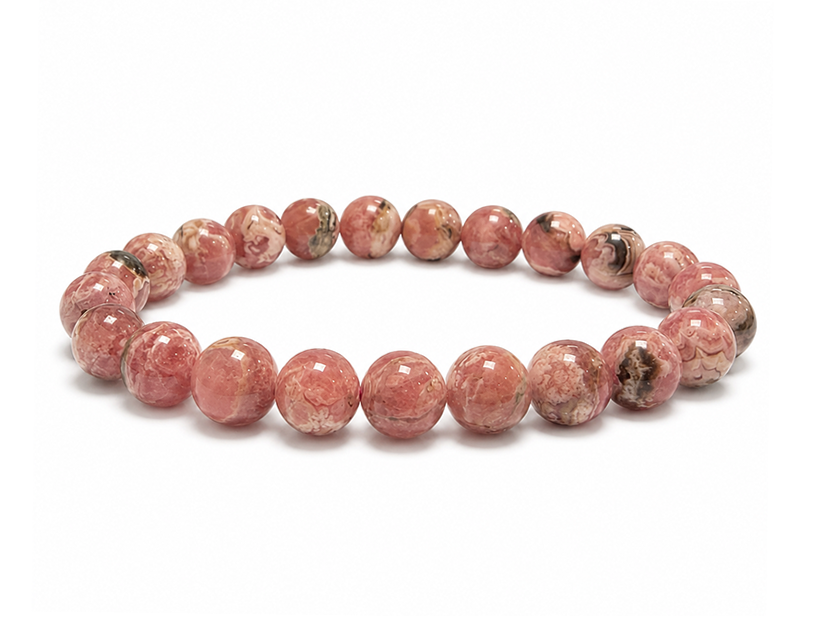 Argentinischer Rhodochrosit-Armband AA 7.5-8.5mm Perlen