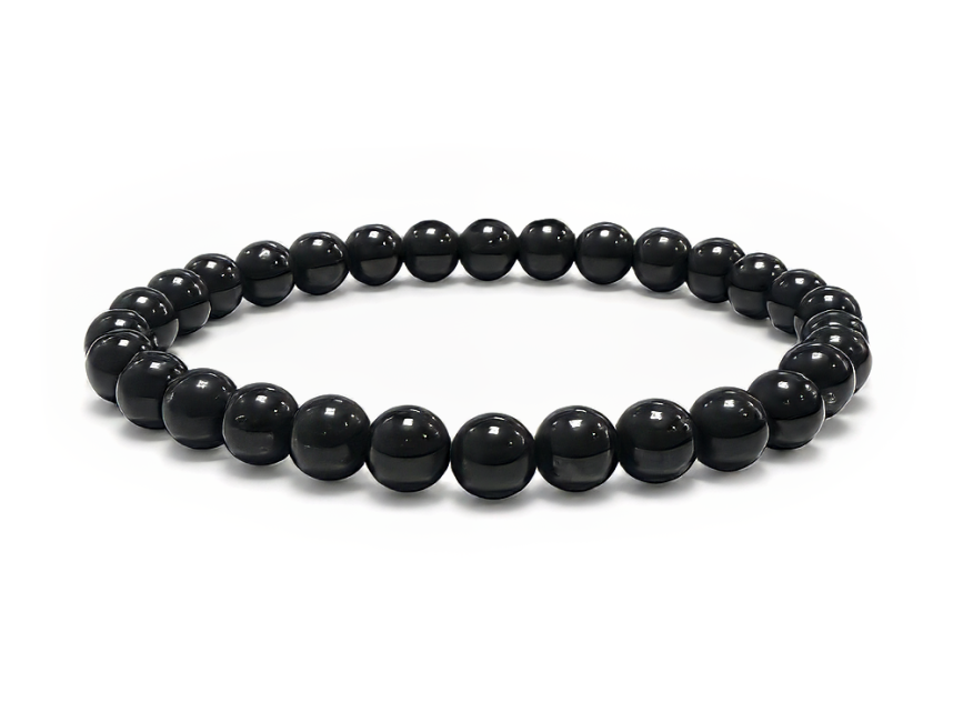 Weihrauch bei Schungit-Armband A 6mm Perlen