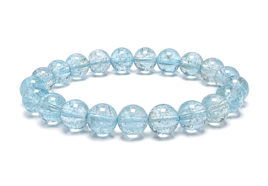 Weihrauch bei Blauer Topas Armband AAA 6-7mm Perlen