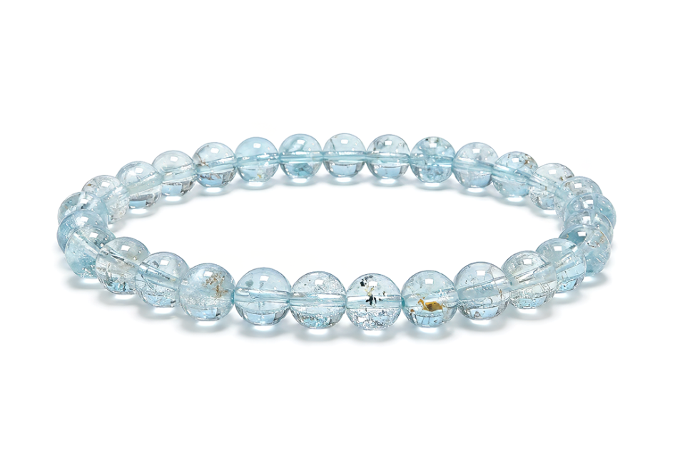 Weihrauch bei Blauer Topas Armband AAA 6-7mm Perlen
