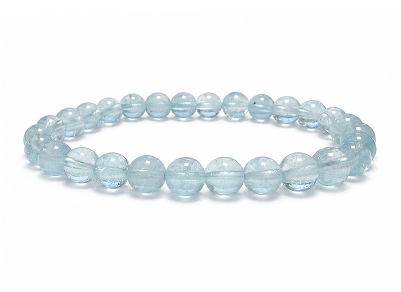 Blauer Topas Armband AAA 6-7mm Perlen