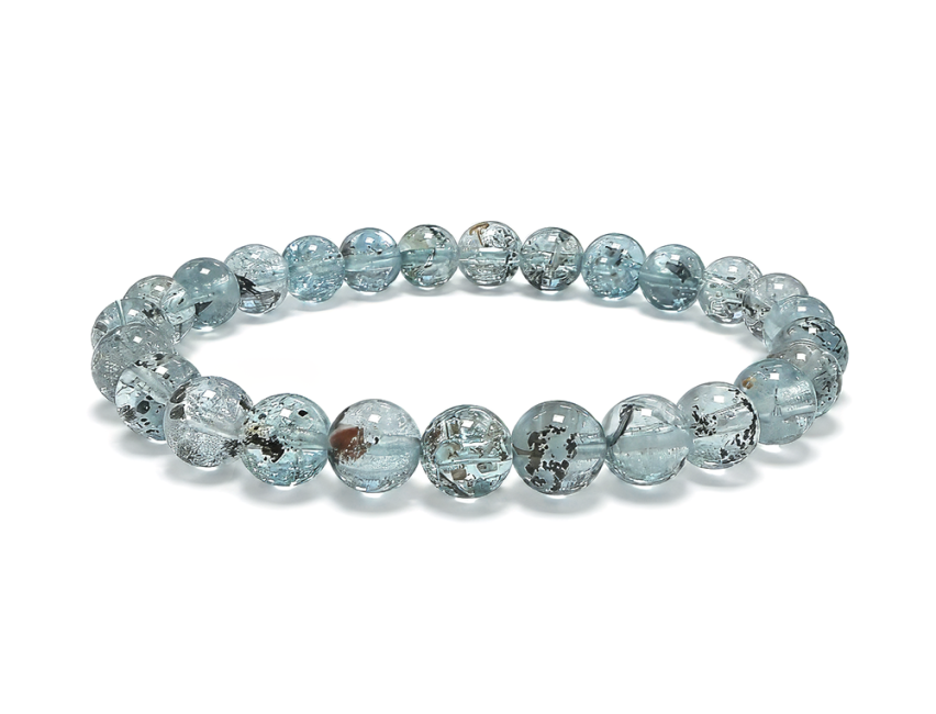 Weihrauch bei Blauer Topas Armband AAA 6-7mm Perlen