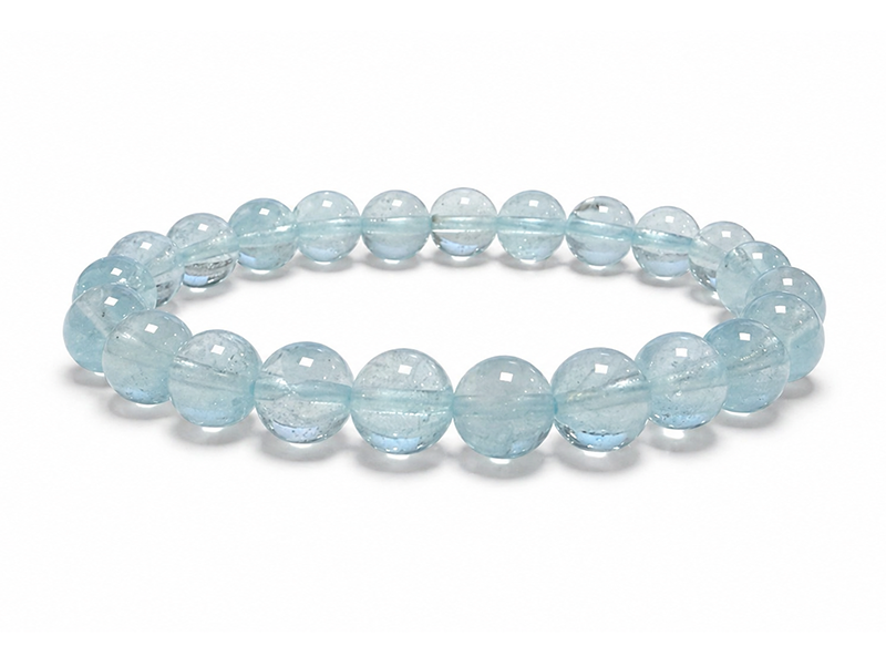 Blauer Topas Armband AAA 8mm Perlen