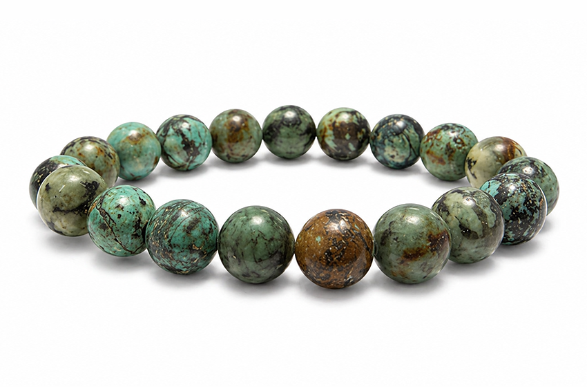 Armband aus natürlichem afrikanischem Türkis AB 10mm Perlen