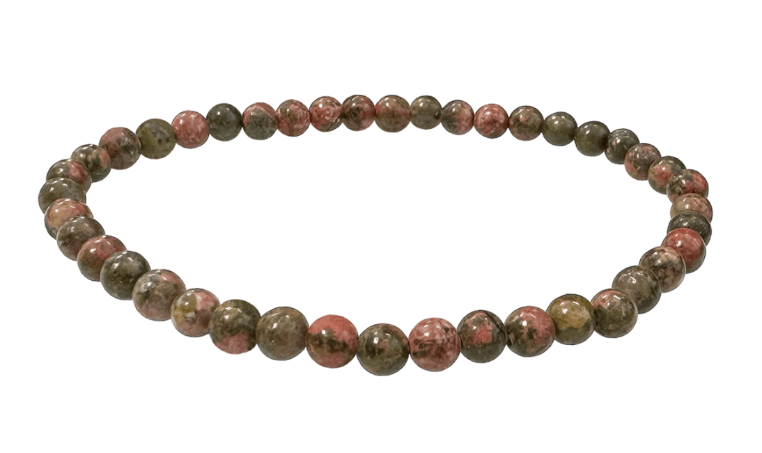 Armband Unakite perlen 4mm