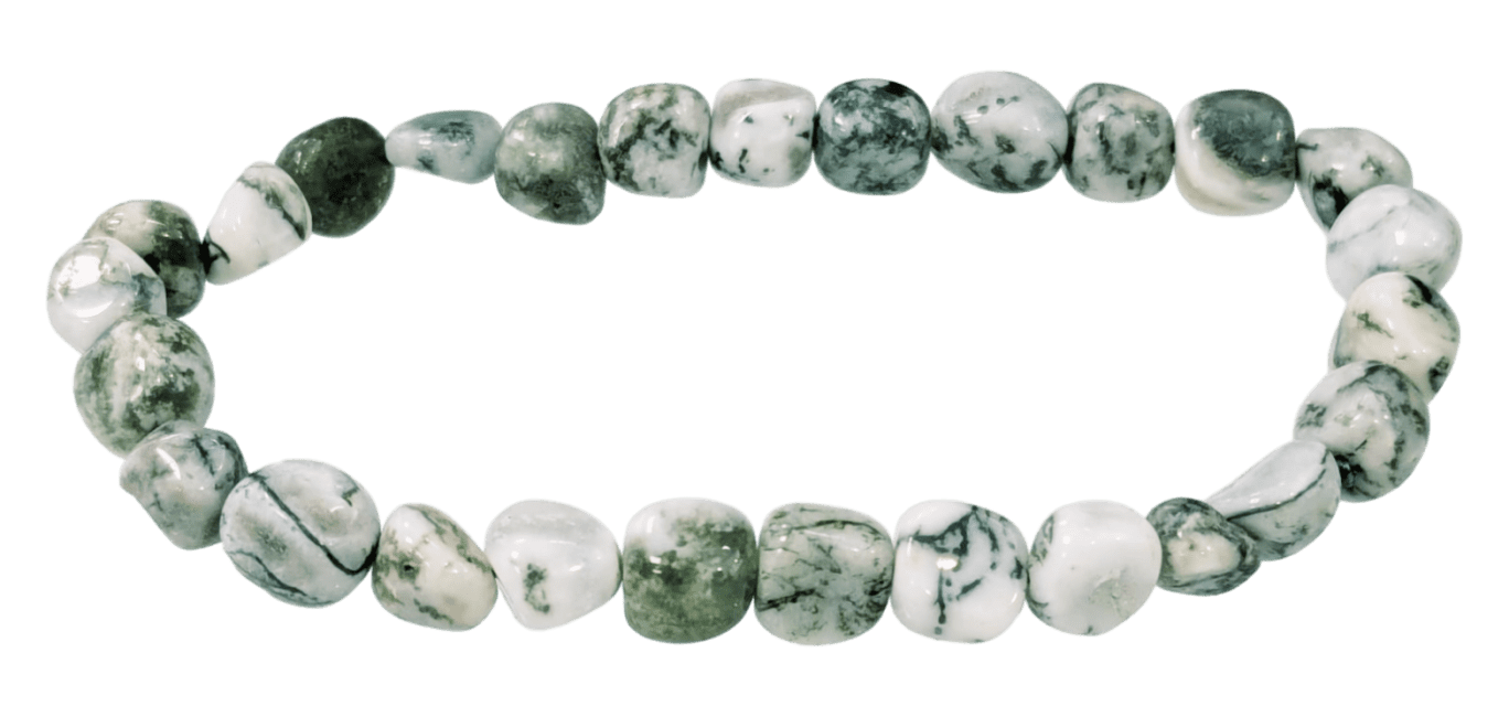 Weihrauch bei Tree Agat A Armband Gerollte Steine
