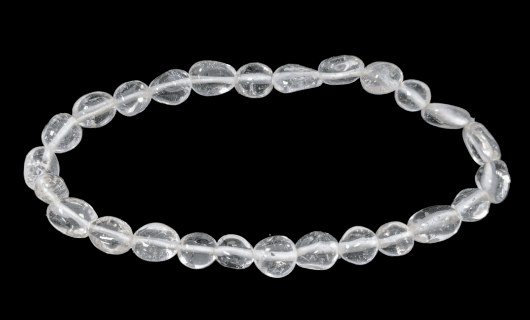 Weihrauch bei Bergkristall Armband Trommelsteine 6-8mm aus Brasilien