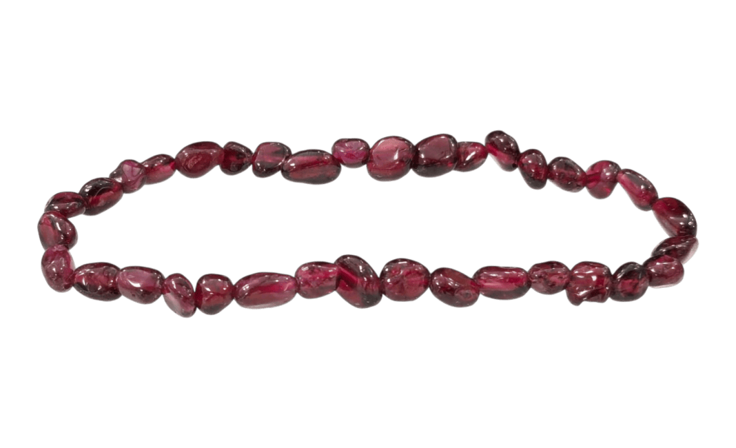Weihrauch bei Granatrot A Armband Gerollte Steine