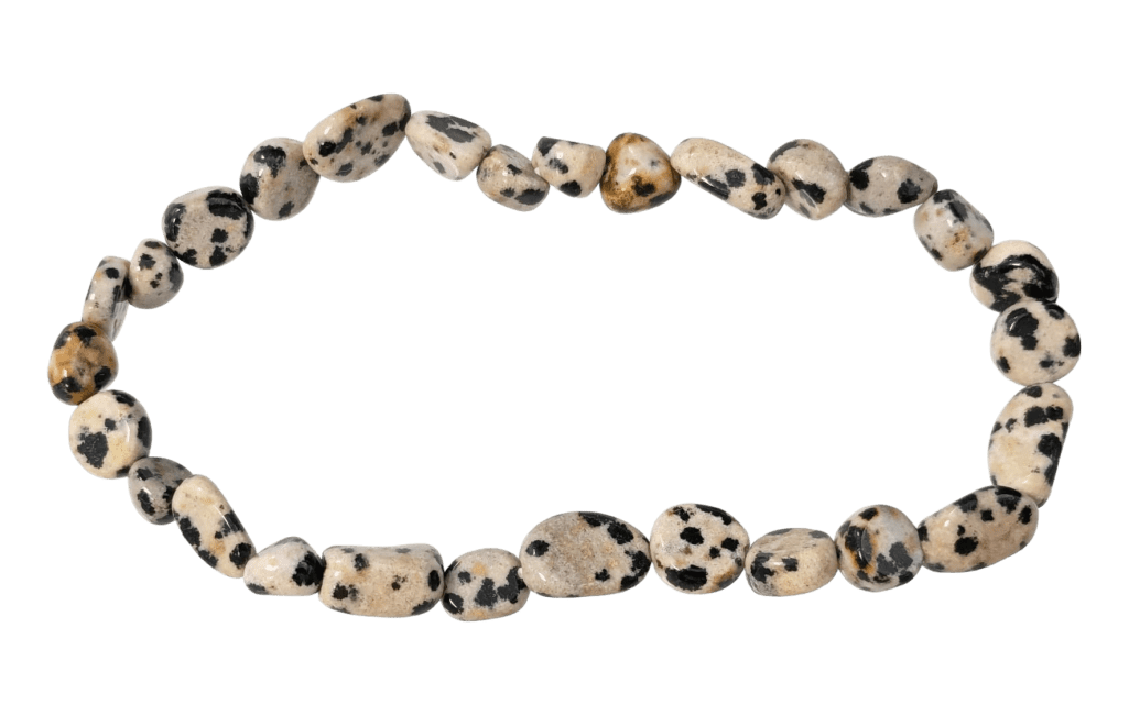 Weihrauch bei Dalmatiner-Jaspis-Armband A gerollte Steine