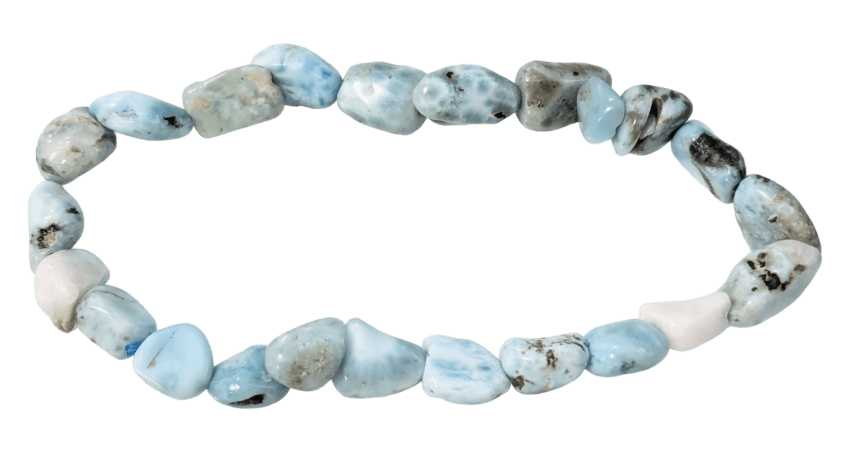 Weihrauch bei Armband aus Larimar A-Trommelsteinen 5-8mm