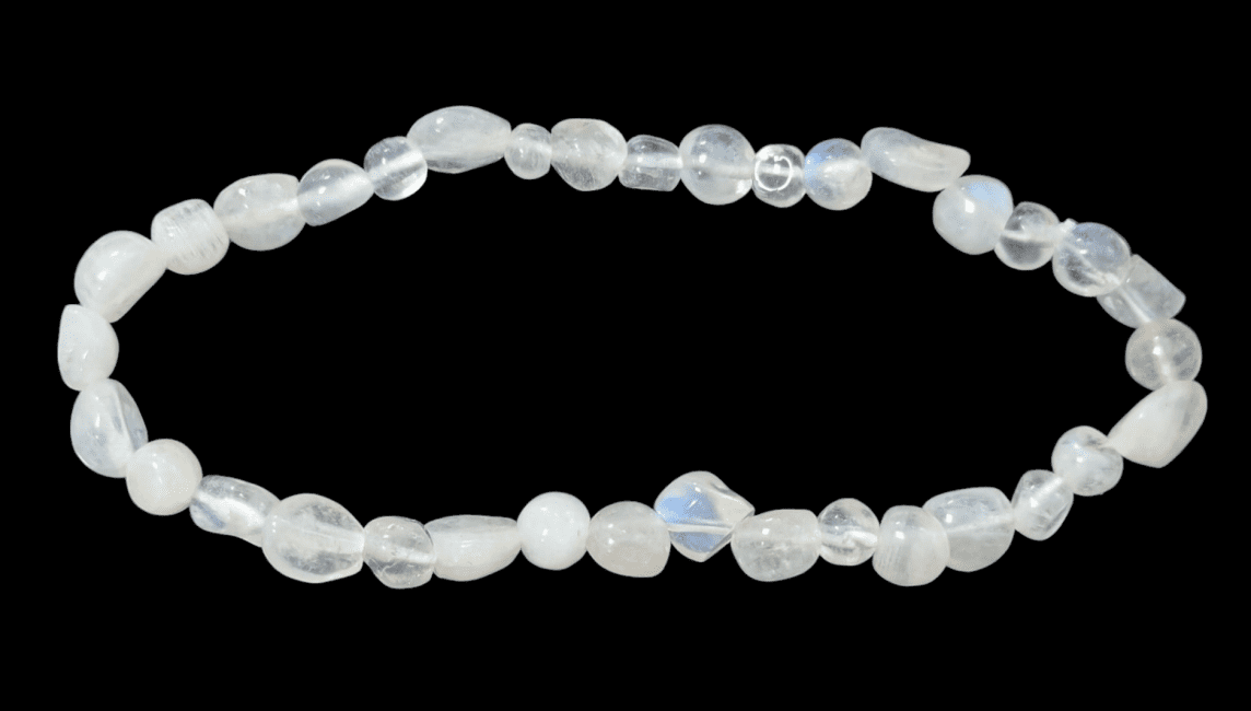 Weihrauch bei Weißes Mondsteinarmband A+ gerollte Steine