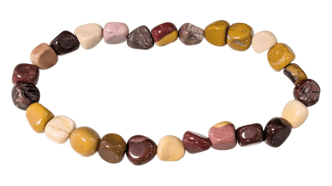 Weihrauch bei Jaspe Mokaite A Armband Gerollte Steine