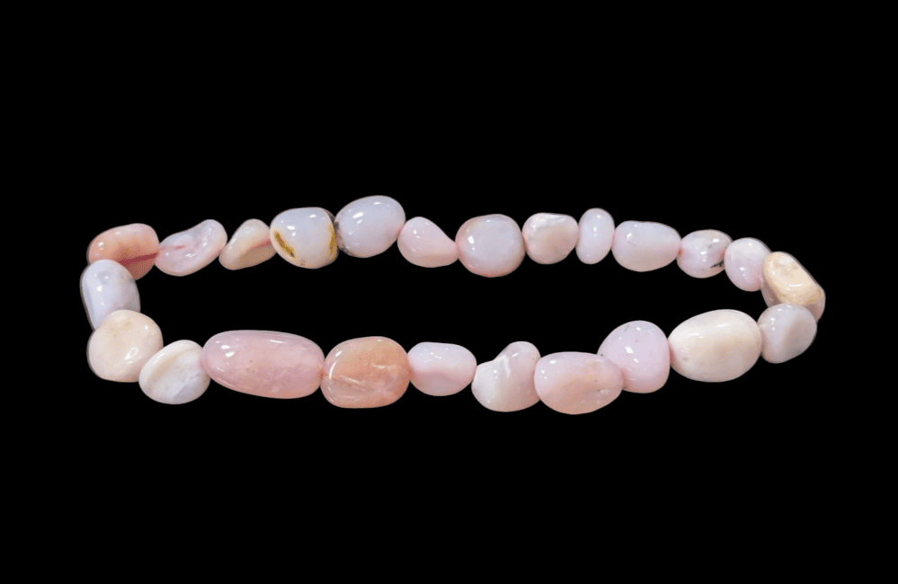 Weihrauch bei Rosa Opal-Armband A gerollte Steine