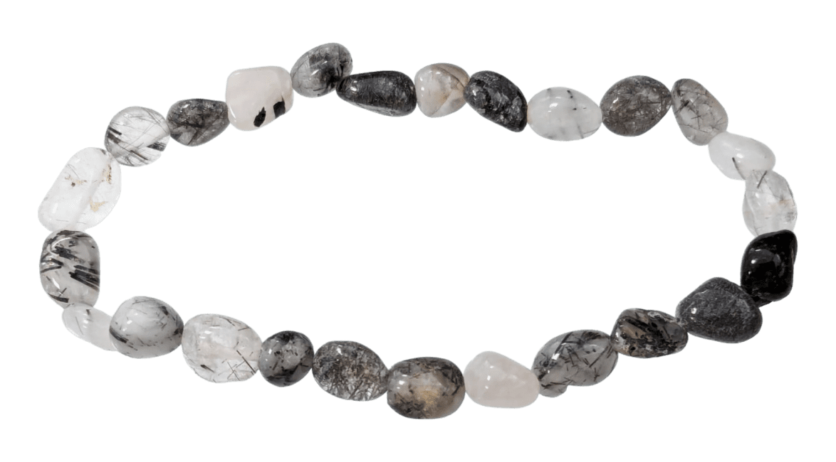 Weihrauch bei A-Turmalin-Bergkristall-Armband mit Trommelsteinen