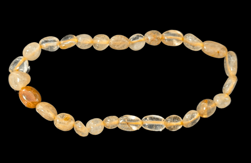 Weihrauch bei A-Rutil-Bergkristall-Armband mit Trommelsteinen