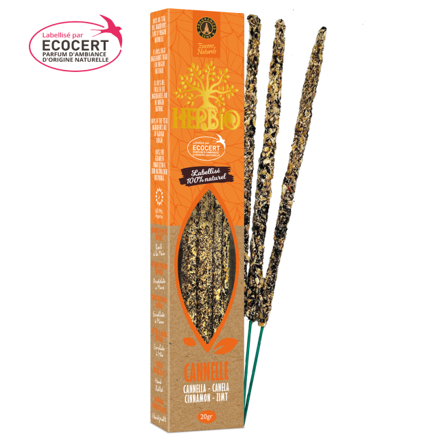 Weihrauch bei Räucherstäbchen Ecocert Herbio Zimt 20g