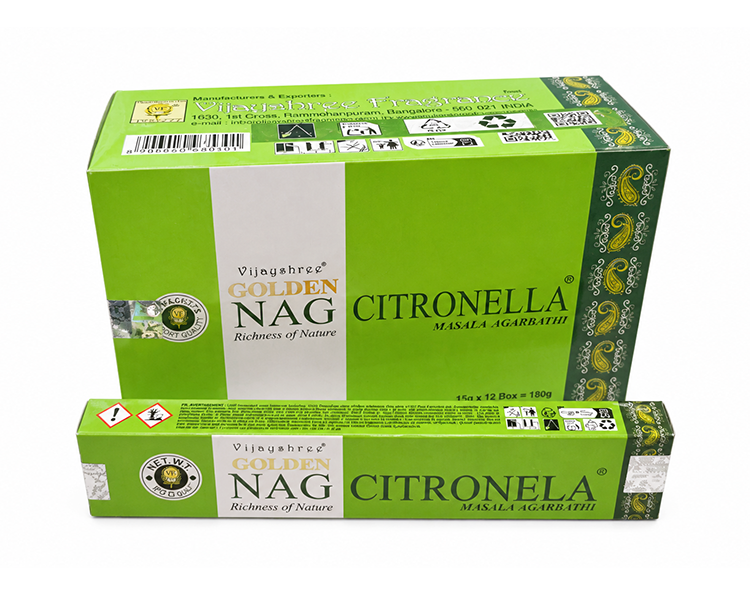 Räucherstäbchen Vijayshree Golden Nag Citronella 15g