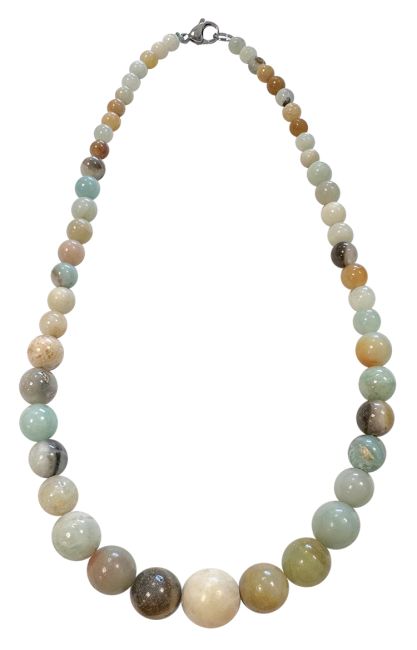 Mehrfarbige Amazonit-Perlen-Tropfen-Halskette, 6–14 mm, 45 cm