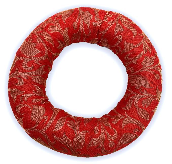 Rotes rundes Kissen für Klangschale 15 cm