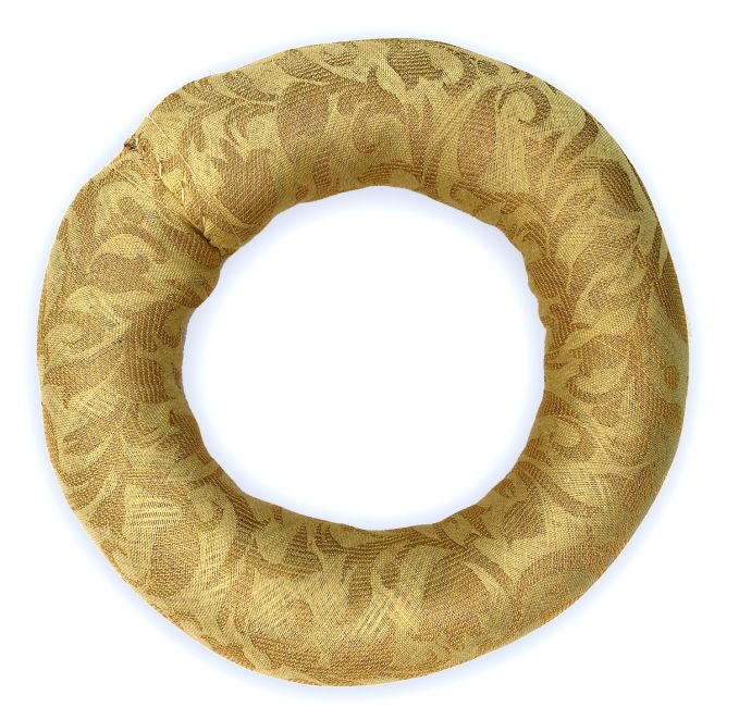Goldenes rundes Kissen für Klangschale 15 cm