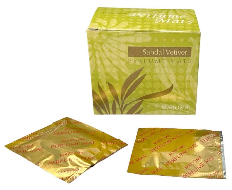 Weihrauch bei Duftpads mit ätherischem Sandelholz-Vetiver-Öl x10