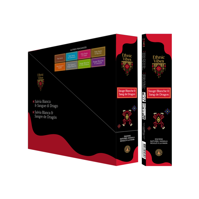 Räucherstäbchen Fragrances & Sens Ethnic Vibes Weißer Salbei & Drachenblut Masala 15g