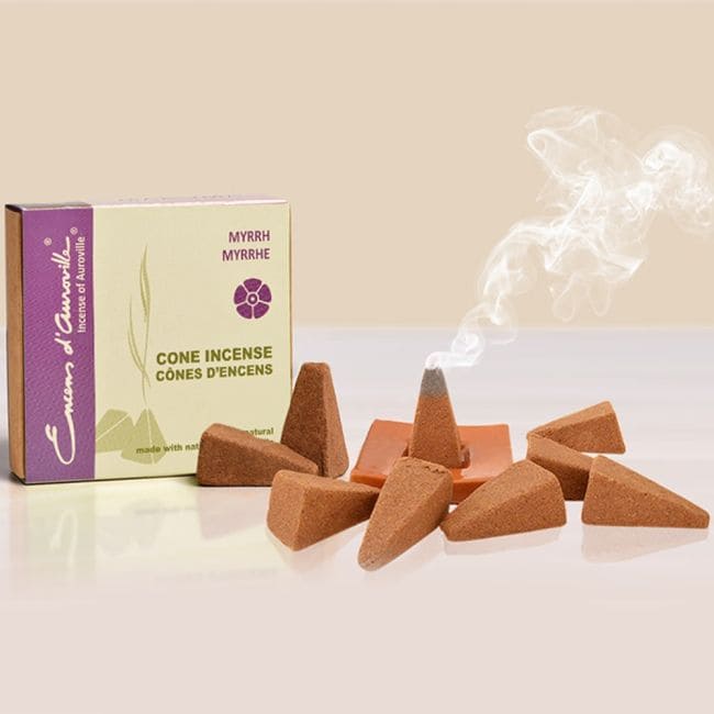 Weihrauch bei Auroville Myrrhe Räucherstäbchen 5x10 Kegel|de
