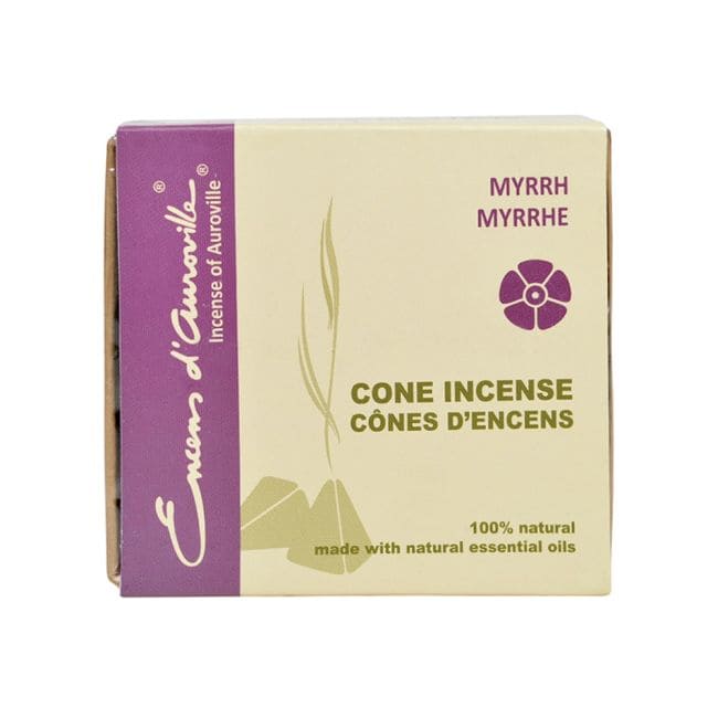 Weihrauch bei Auroville Myrrhe Räucherstäbchen 5x10 Kegel