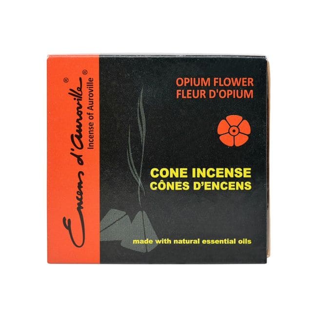 Auroville Opium Räucherstäbchen 5x10 Kegel