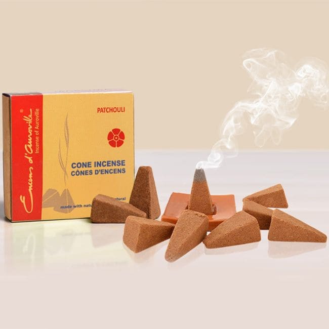 Weihrauch bei Auroville Patchouli Räucherstäbchen 5x10 Kegel|de