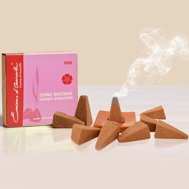 Weihrauch bei Auroville Rose Räucherstäbchen 5x10 Kegel|de