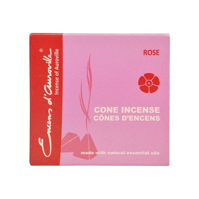 Weihrauch bei Auroville Rose Räucherstäbchen 5x10 Kegel