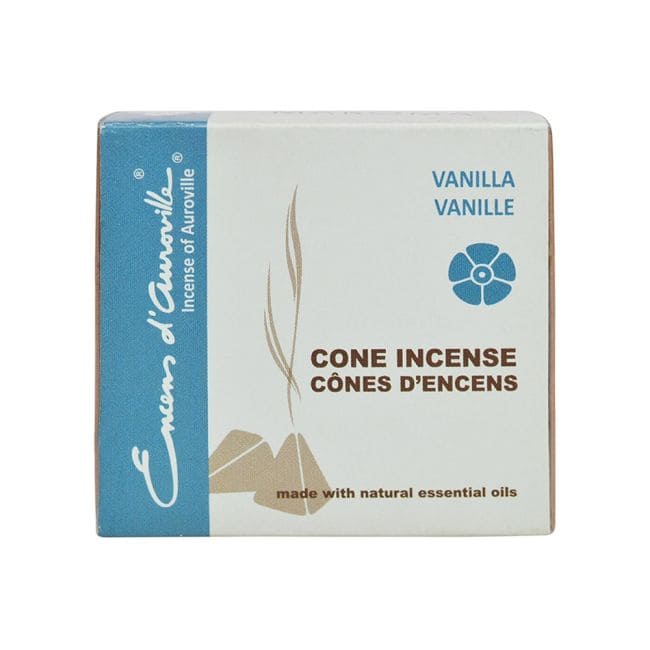 Weihrauch bei Auroville Vanille Räucherstäbchen 5x10 Kegel