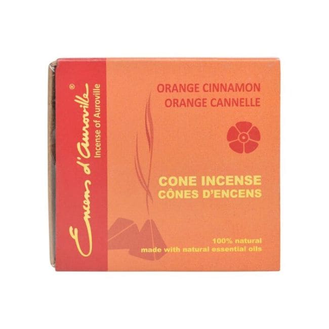 Weihrauch bei Auroville Orange Zimt Räucherstäbchen 5x10 Kegel