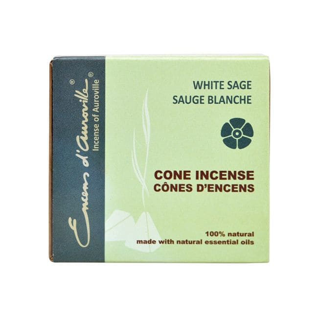 Weihrauch bei Auroville Weißer Salbei Räucherstäbchen 5x10 Kegel
