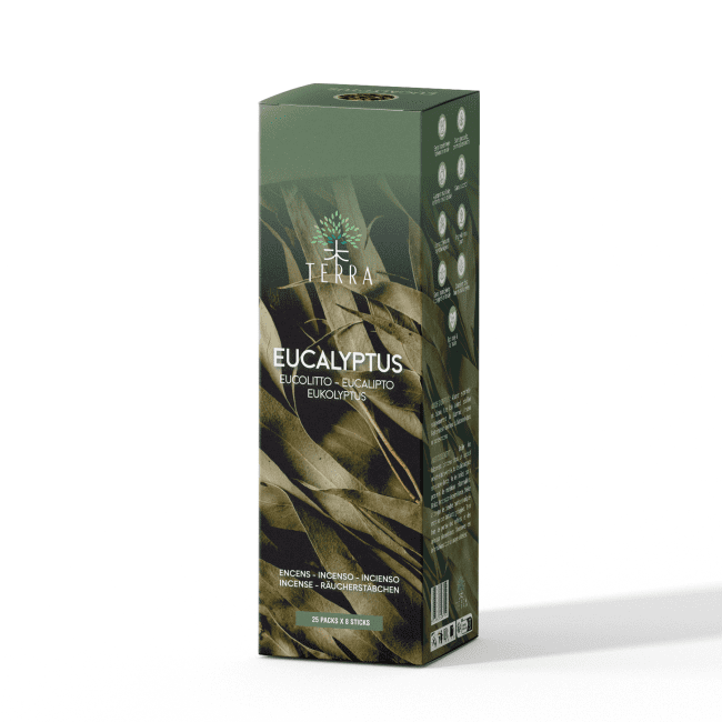 TERRA Eukalyptus-Räucherstäbchen ohne Holzkohle, 12 g