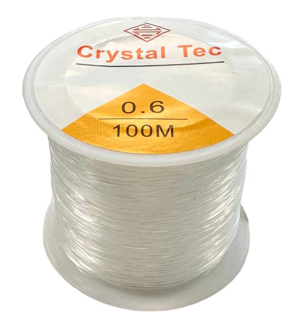 Runde elastische Kristallschnur 0,6 mm, 100 m