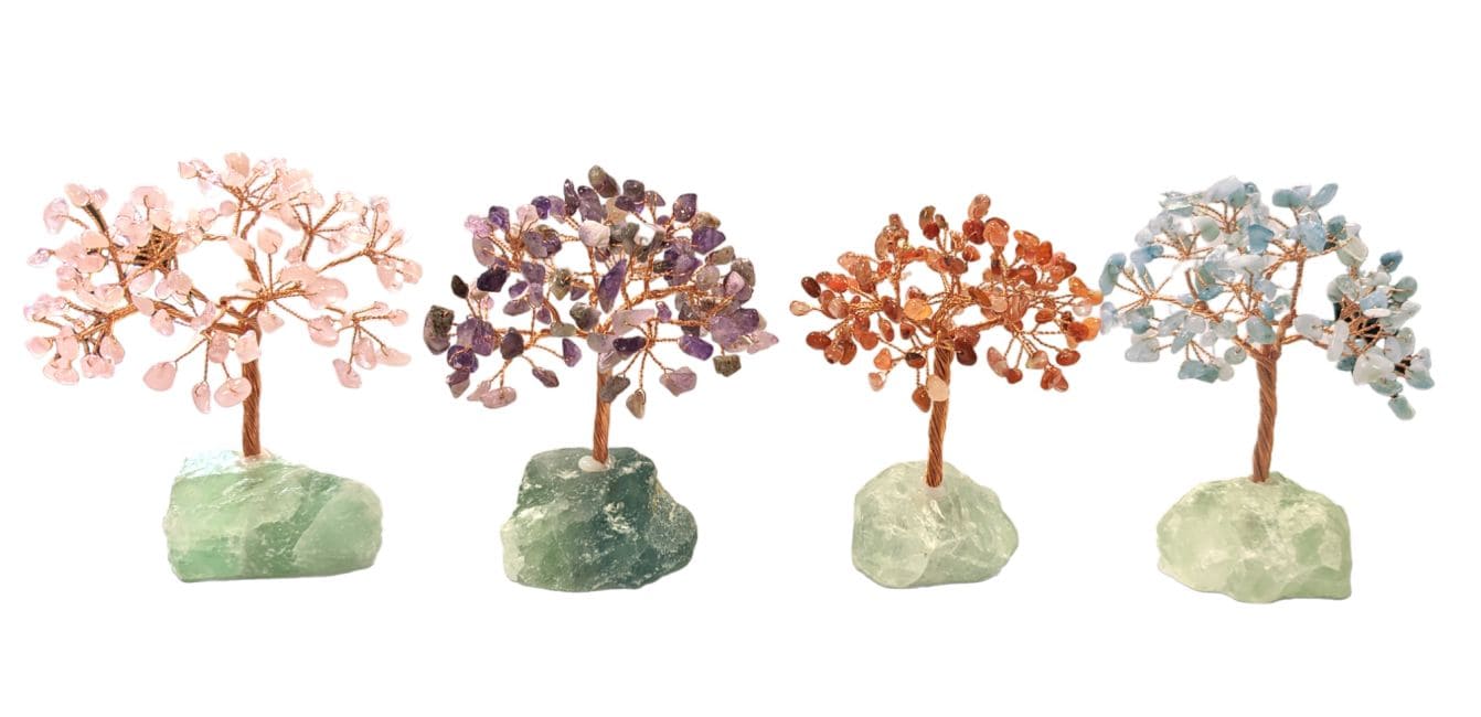 Baum des Lebens Amethyst auf grüner Fluorit-Druse 12–13 cm