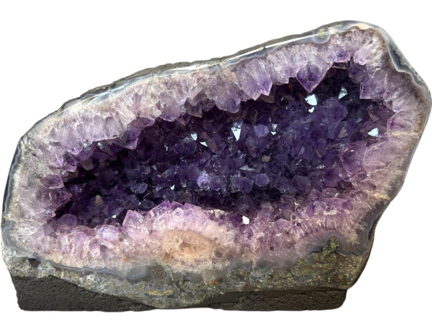 Weihrauch bei Amethyst-Geode, geschliffen, Basis AA, 7 kg