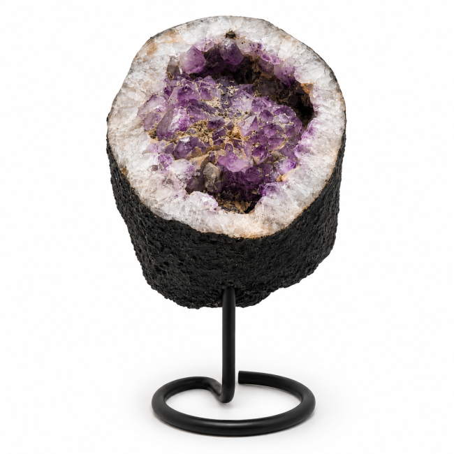 Brasilianische Amethystgeode A auf Sockel, 8,4 kg