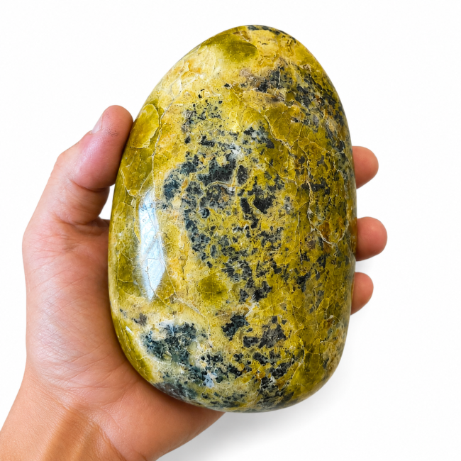 Polierter grüner Opalblock, 1,300 kg