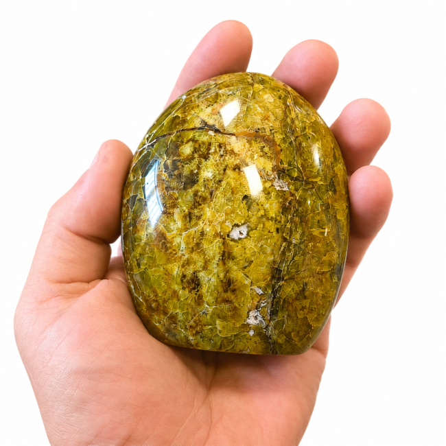 Polierter grüner Opalblock, 0,370 kg