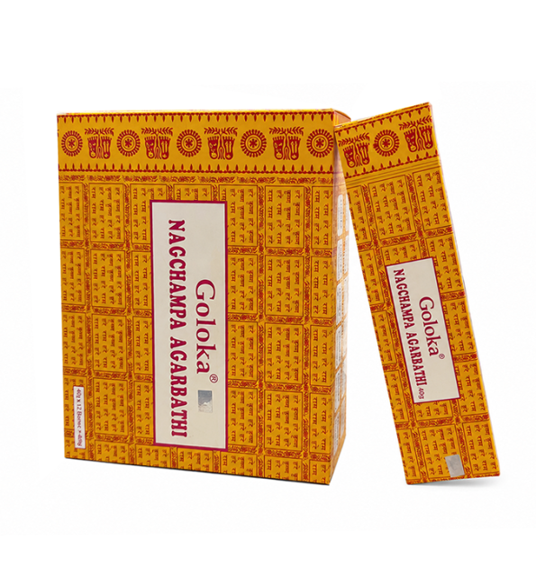 Weihrauch bei Goloka Nag Champa Masala Räucherstäbchen 40g