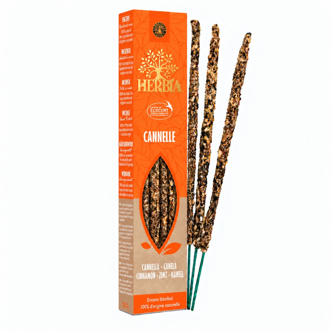 Weihrauch bei Herbia Zimt Ecocert Smudge Räucherstäbchen 20g
