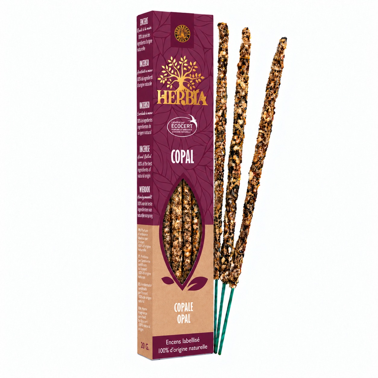 Weihrauch bei Herbia Copal Ecocert Smudge Räucherstäbchen 20g